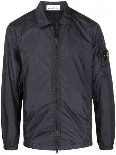 Crinkle Reps Nylon Garment Dyed Overshirt Zip Up Jacket Grey - STONE ISLAND - BALAAN 2