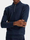 Golf PLAITED MERINO WOOL QUARTER ZIP SWEATER G4MF23S200 INK Men's Merino Wool Quarter Zip Sweater - G/FORE - BALAAN 3