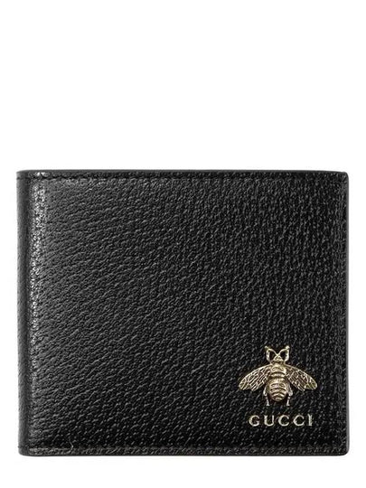 Animalier Bee Leather Half Wallet Black - GUCCI - BALAAN 2