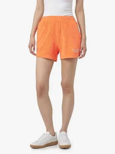 Embroidered Logo Terry Shorts Orange - SPORTY & RICH - BALAAN 1