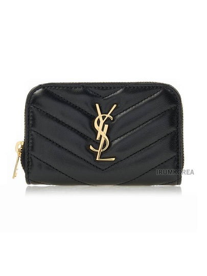 Cassandre Matelasse Lambskin Coin Wallet Black - SAINT LAURENT - BALAAN 2