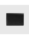 GG Marmont Leather Card Wallet Black - GUCCI - BALAAN 1