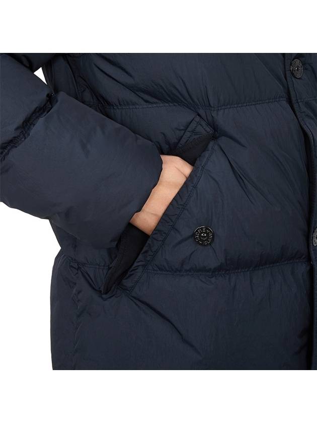 Men's Wappen Patch Crinkle Wraps Long Padding Navy - STONE ISLAND - BALAAN 9