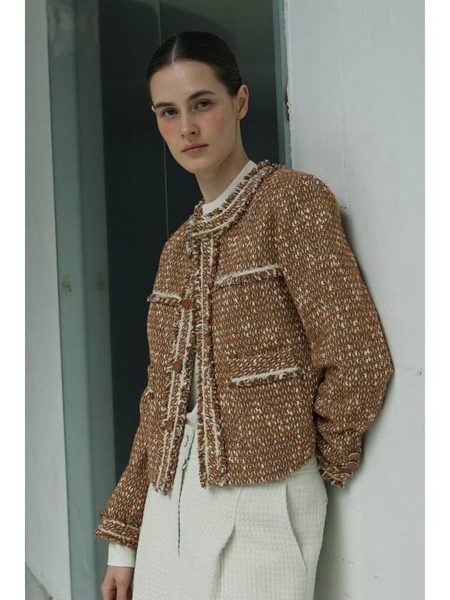 tweed cropped jacket - LAFEL SORT OF - BALAAN 6