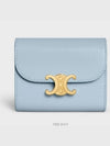 Shiny Triomphe Small Calfskin Half Wallet Light Blue - CELINE - BALAAN 2