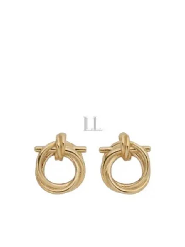 Twisted Gancini Earrings Gold - SALVATORE FERRAGAMO - BALAAN 2