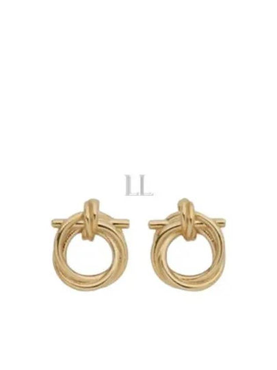 Twisted Gancini Earrings Gold - SALVATORE FERRAGAMO - BALAAN 2