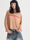 Jennie Linen Crop Raglan T Shirt Brown - SORRY TOO MUCH LOVE - BALAAN 4