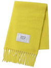 Baby Alpaca Plain Muffler Yellow - MAISON KITSUNE - BALAAN 4