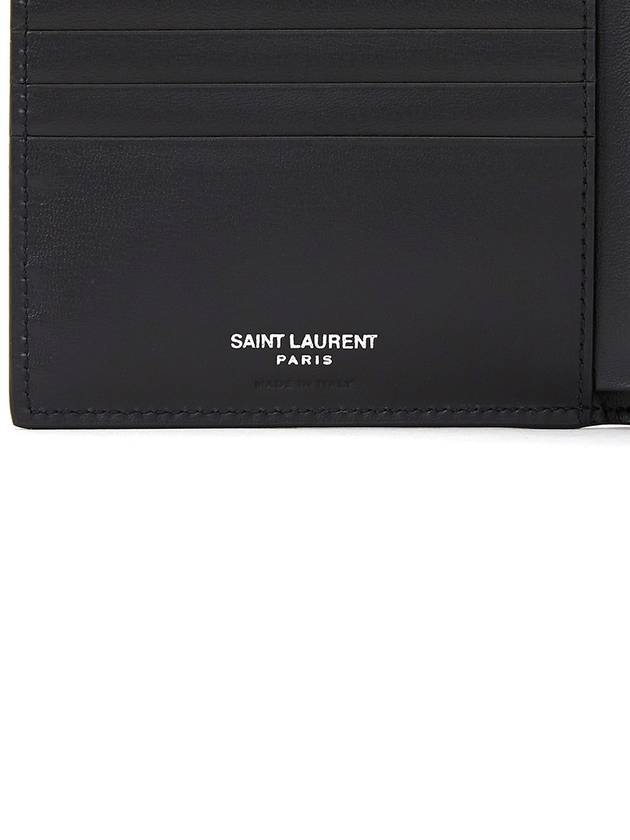 Tiny Cassandre East West Wallet in Matte Leather Black - SAINT LAURENT - BALAAN 8