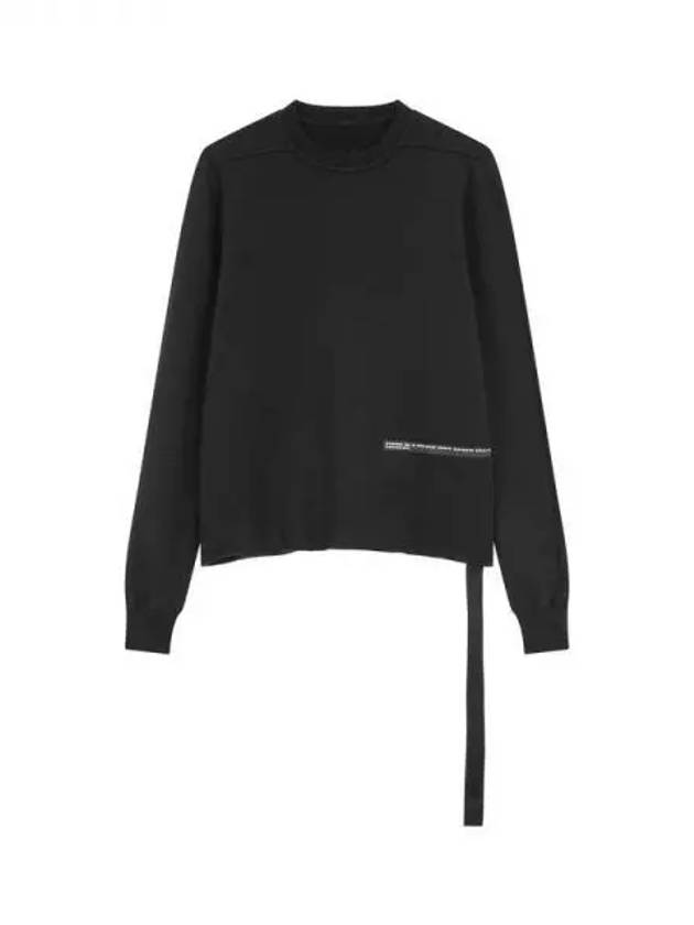 MEN DRKSHDW Logo Patch Crew Neck Sweatshirt Black 270576 - RICK OWENS - BALAAN 1