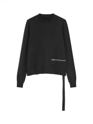 MEN DRKSHDW Logo Patch Crew Neck Sweatshirt Black 270576 - RICK OWENS - BALAAN 1