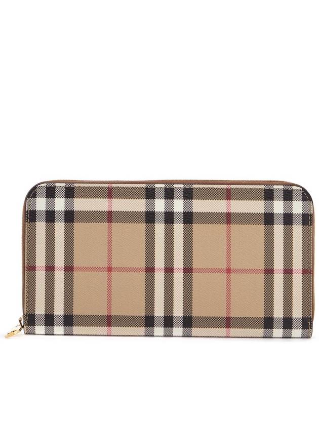 Check Zip Around Long Wallet Archive Beige - BURBERRY - BALAAN 2