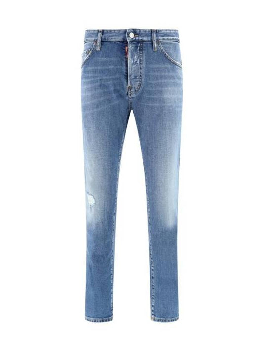 Straight Pants S71LB1354S30663 470 LIGHT BLUE - DSQUARED2 - BALAAN 1