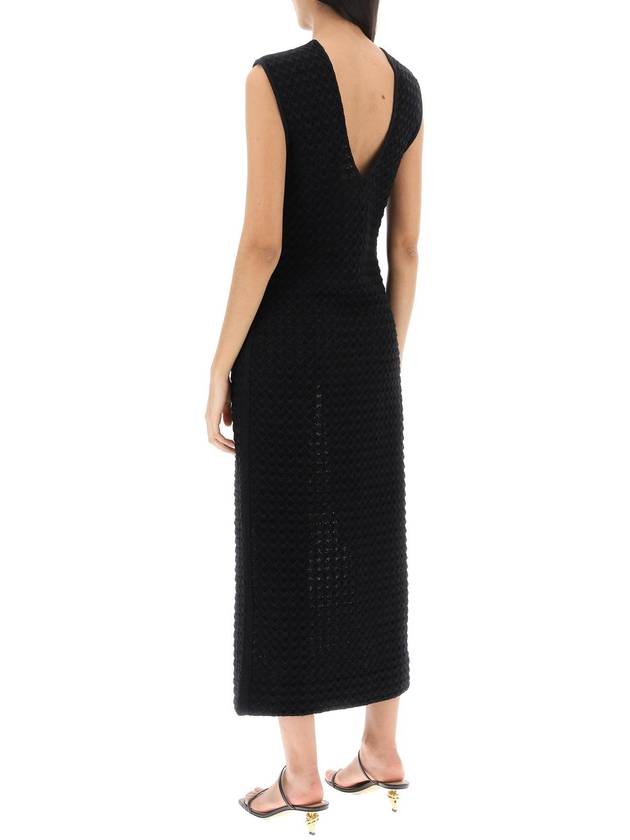 24 ss midi dress in OPENWORK knit J02CT0307 J15396 001 B0230978349 - JIL SANDER - BALAAN 4