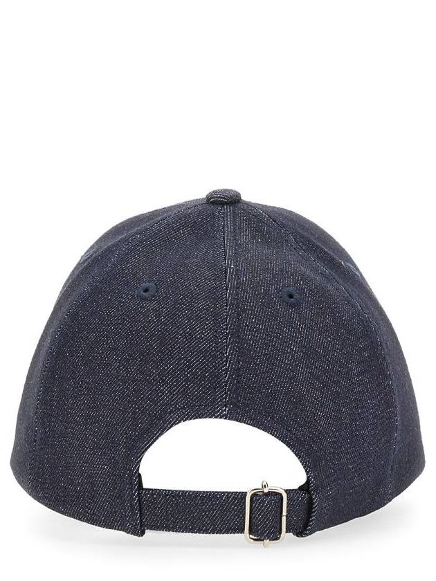 VPC Velvet Logo Denim Ball Cap Blue - A.P.C. - BALAAN 3