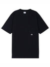 24/1 Jersey Garment Dyed Pocket Short Sleeve T-Shirt Black - CP COMPANY - BALAAN 2