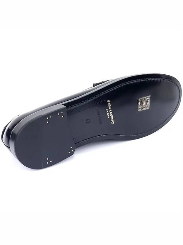 Men's Monogram Penny Loafer Black - SAINT LAURENT - BALAAN.