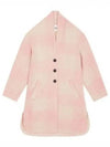 Gabriel Wool Check Single Coat Pink - ISABEL MARANT - BALAAN 2