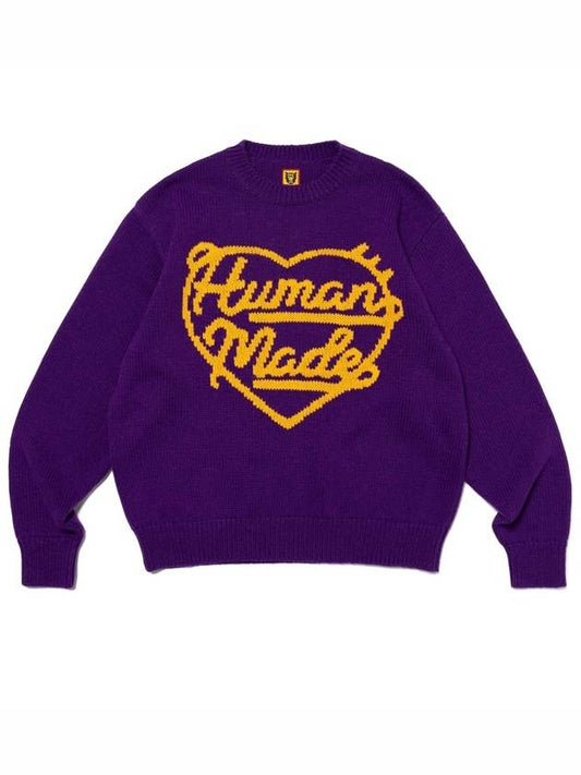 Low Gauge Purple Knit Sweater HM27CS038PP4 - HUMAN MADE - BALAAN 2