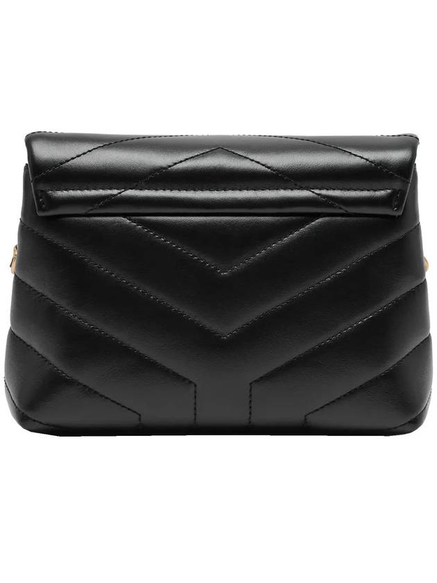 Loulou Toy Matelasse Shoulder Bag Black - SAINT LAURENT - BALAAN 4