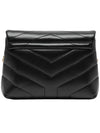 Loulou Toy Matelasse Shoulder Bag Black - SAINT LAURENT - BALAAN 4