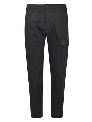 Drawstring Waist Satin Cargo Straight Pants Black - CP COMPANY - BALAAN 1