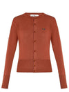 Logo Wool Cardigan Brown - VIVIENNE WESTWOOD - BALAAN 1