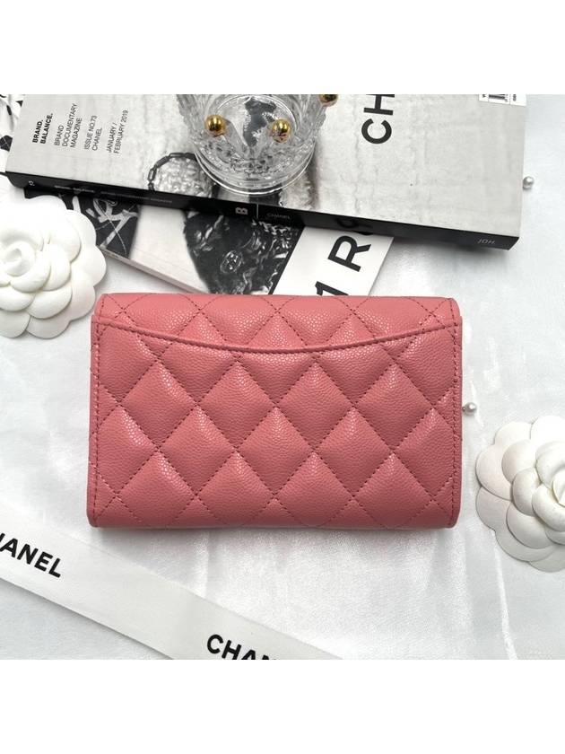 Classic snap wallet pink caviar AP0232 - CHANEL - BALAAN 4