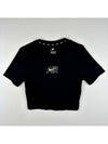 Air Slim Fit Crop Short Sleeve T-Shirt Black - NIKE - BALAAN 6