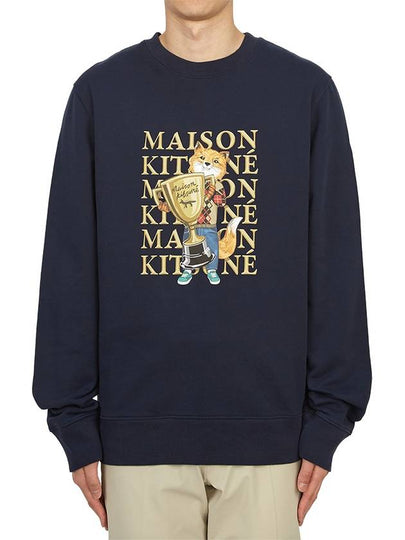 Fox Champion Regular Sweatshirt Navy - MAISON KITSUNE - BALAAN 2