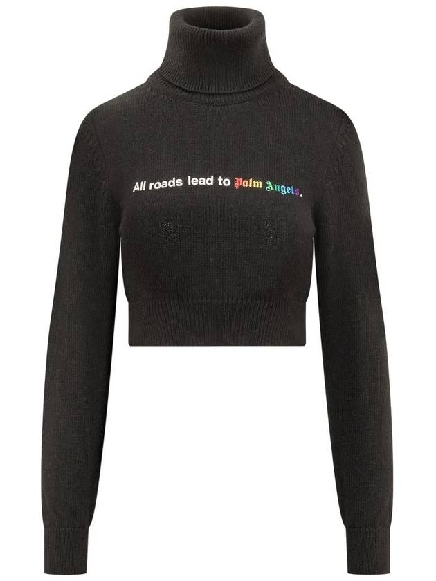 All Road Crop Sweater PWHF024F23KNI0021001 - PALM ANGELS - BALAAN 2