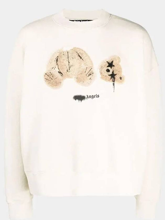 Star Bear Crew Neck Sweatshirt Light Gray - PALM ANGELS - BALAAN.