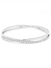 Hyperbola Twist Bangle Bracelet White - SWAROVSKI - BALAAN 4