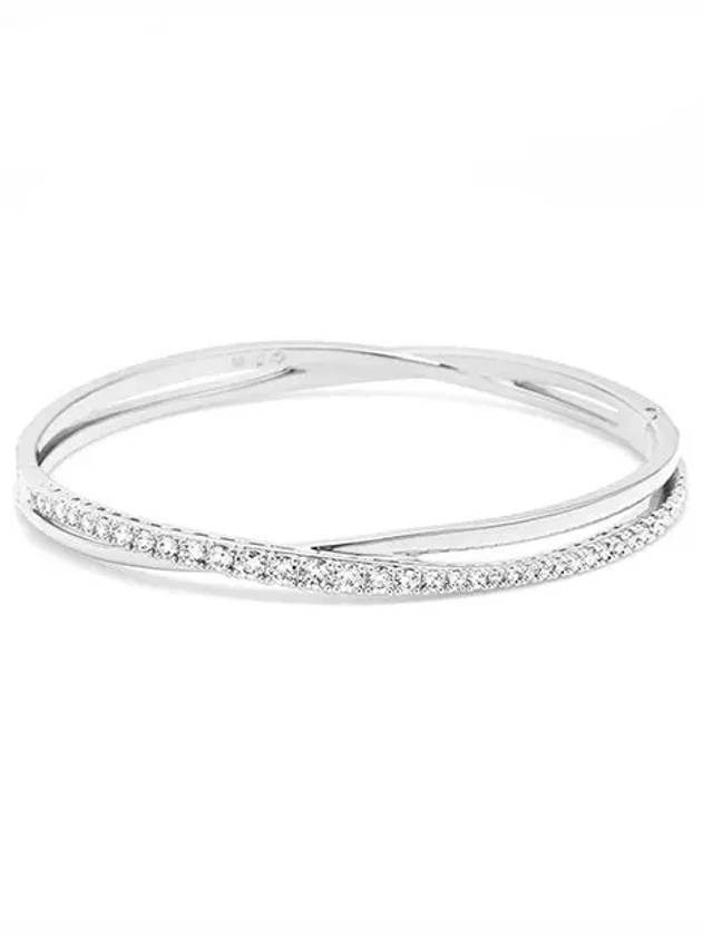 Hyperbola Twist Bangle Bracelet White - SWAROVSKI - BALAAN 6