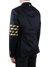 4 Bar Unconstructed Cotton Twill Classic Sports Jacket Navy - THOM BROWNE - BALAAN 6