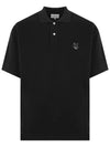 Bold Fox Head Patch Oversized Polo Shirt Black - MAISON KITSUNE - BALAAN 2