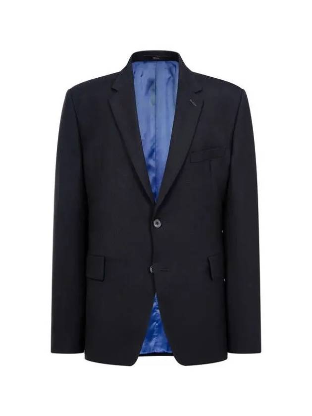 Slim fit single wool twill jacket black - PAUL SMITH - BALAAN 1