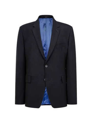 Slim fit single wool twill jacket black - PAUL SMITH - BALAAN 1