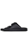 Sunday Double Buckle Leather Slippers Black - BALENCIAGA - BALAAN 3