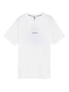 Garment Dyed Institutional One Print Cotton Jersey Short Sleeve T-Shirt White - STONE ISLAND - BALAAN 2