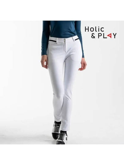 slim white brushed golf pants-HB3WPT001CG - HOLIC&PLAY - BALAAN 2