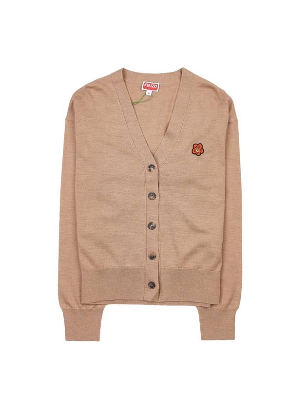 Boke Flower Embroidered Wool Cardign Beige - KENZO - BALAAN 11