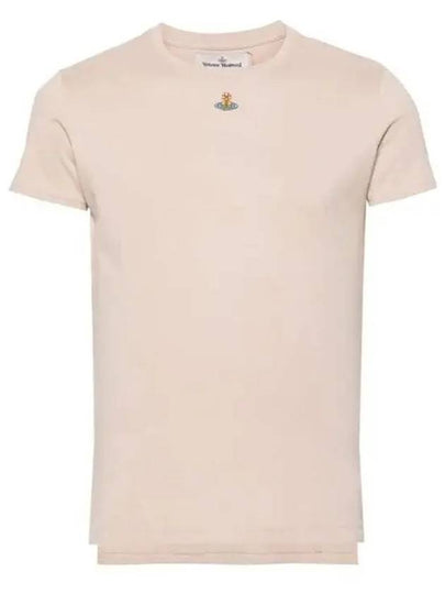 Embroided ORB Peru Short Sleeve T-Shirt Beige - VIVIENNE WESTWOOD - BALAAN 2