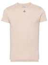 Embroided ORB Peru Short Sleeve T-Shirt Beige - VIVIENNE WESTWOOD - BALAAN 2