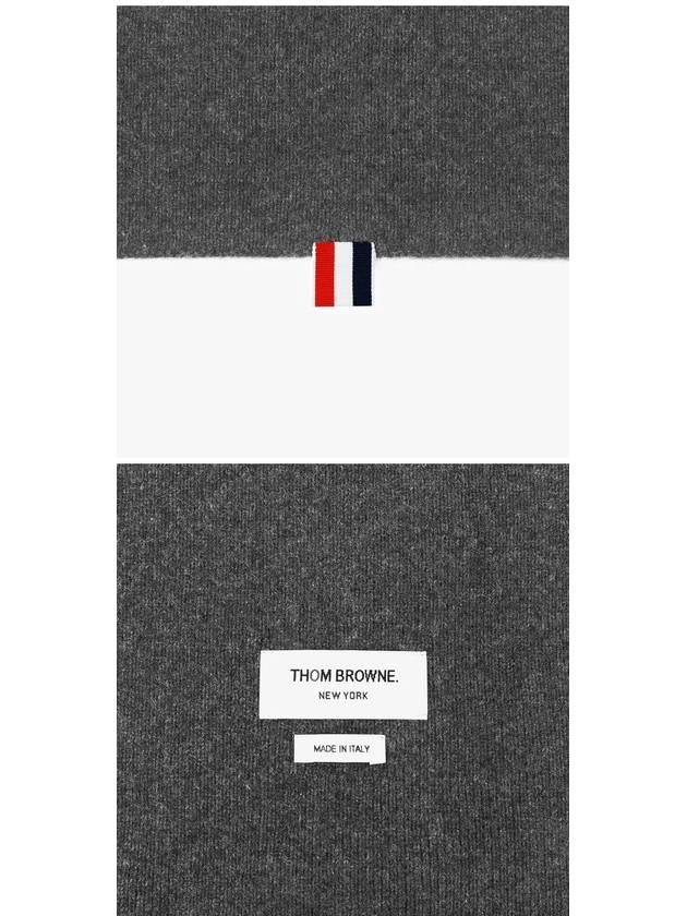 Striped Cashmere Muffler Grey - THOM BROWNE - BALAAN 4