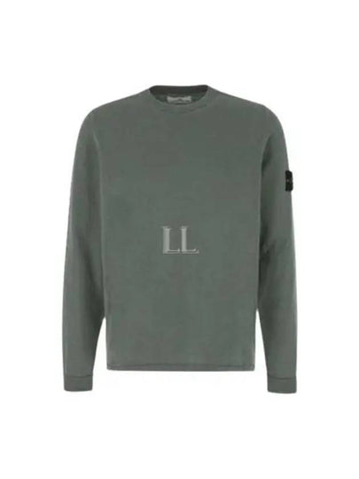 Raw Hand Cotton Crewneck Knit Top Dark Green - STONE ISLAND - BALAAN 2