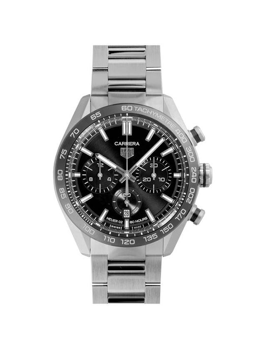 Carrera Caliber Metal Watch Black - TAG HEUER - BALAAN 1