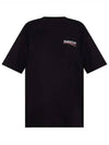 Wave Logo Political Campaign Large Fit Short Sleeve T-Shirt Black - BALENCIAGA - BALAAN 2