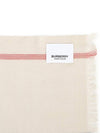 Check Wool Silk Blend Scarf Beige - BURBERRY - BALAAN 6